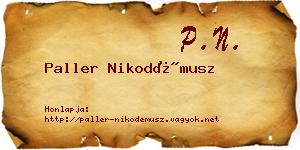 Paller Nikodémusz névjegykártya
